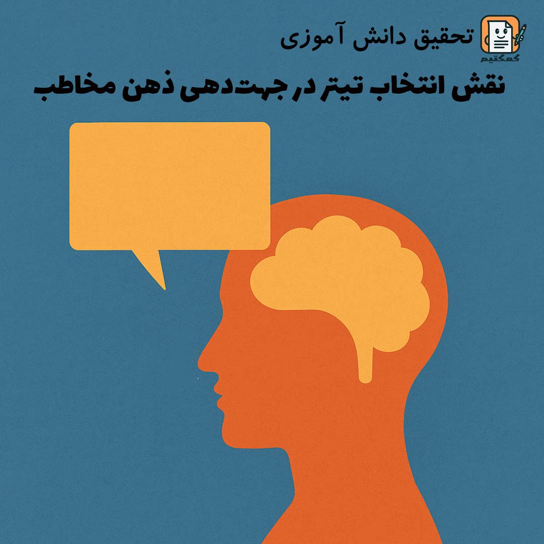 تحقیق دانش آموزی «نقش انتخاب تیتر در جهت‌دهی ذهن مخاطب» + doc