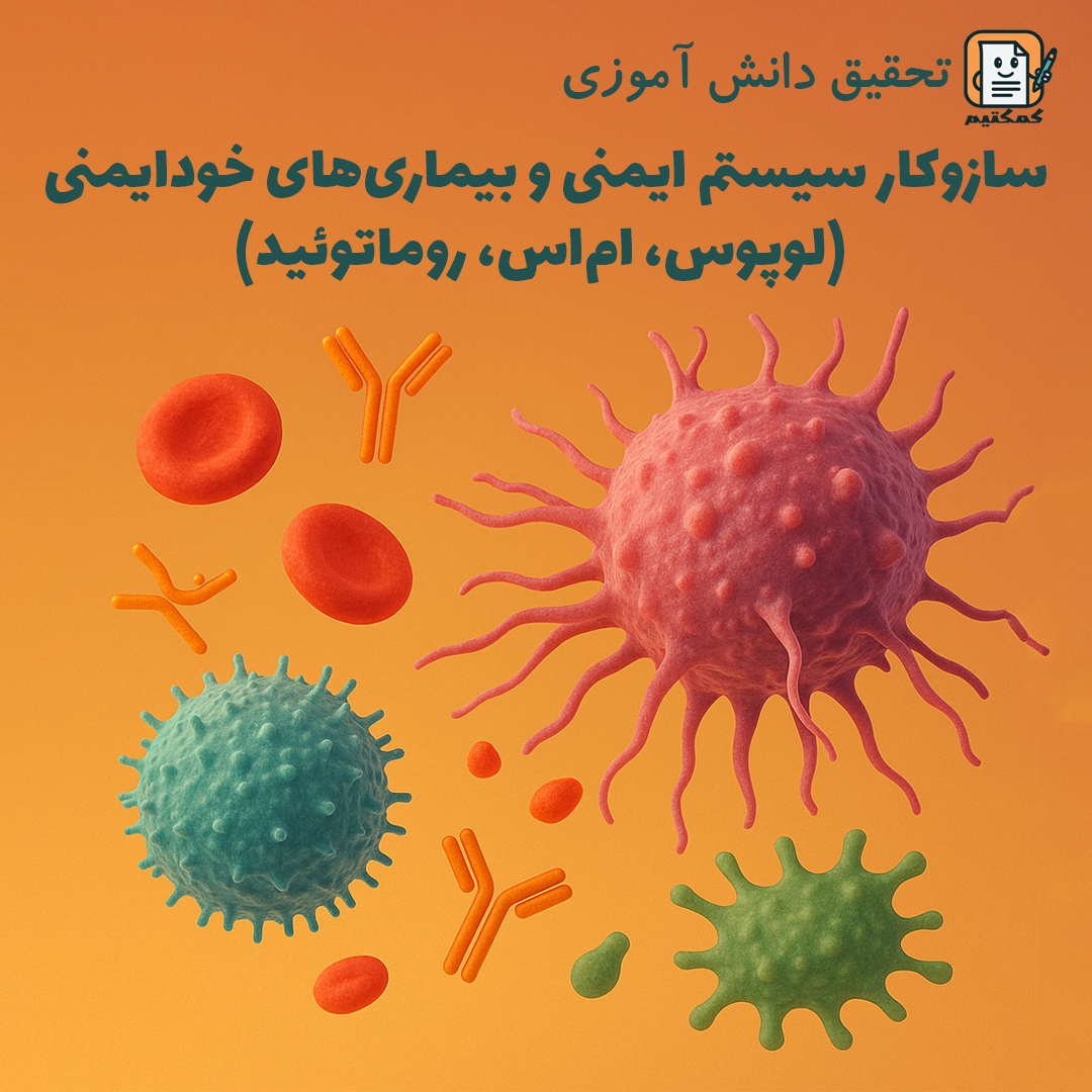 تحقیق دانش آموزی «سازوکار سیستم ایمنی و بیماری‌های خودایمنی (لوپوس، ام‌اس، روماتوئید)» + doc