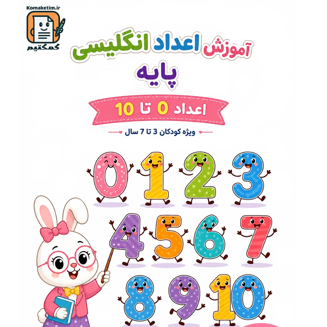 کتابچه «آموزش اعداد انگلیسی پایه» برای کودکان+ PDF