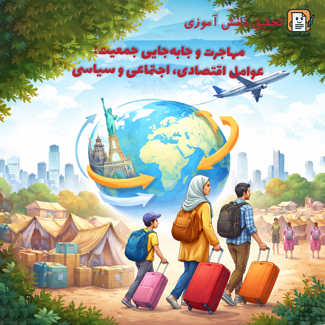 تحقیق دانش آموزی «مهاجرت و جابه‌جایی جمعیت: عوامل اقتصادی، اجتماعی و سیاسی» + doc