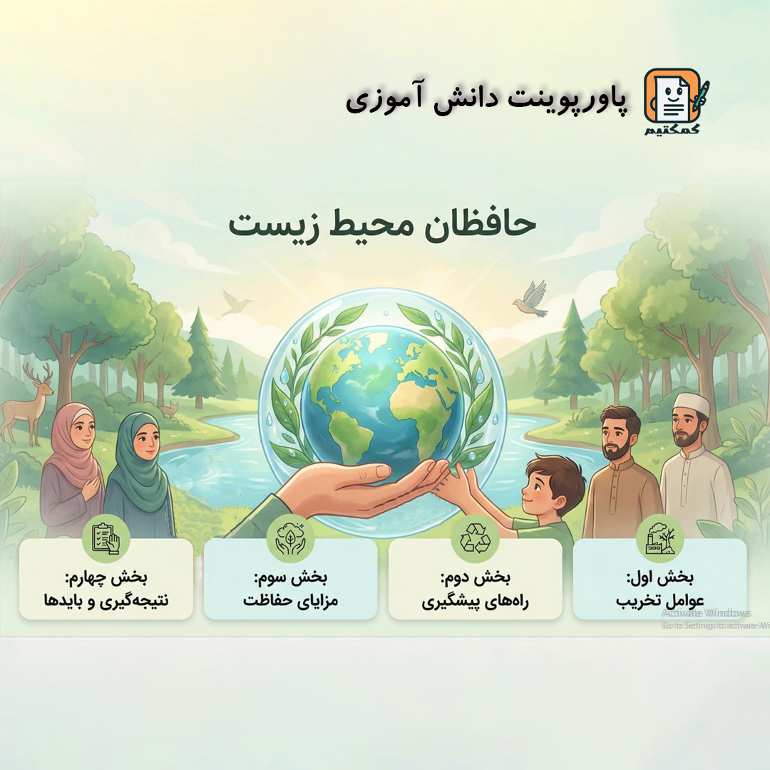 پاورپوینت دانش آموزی «حافظان محیط زیست» +pptx